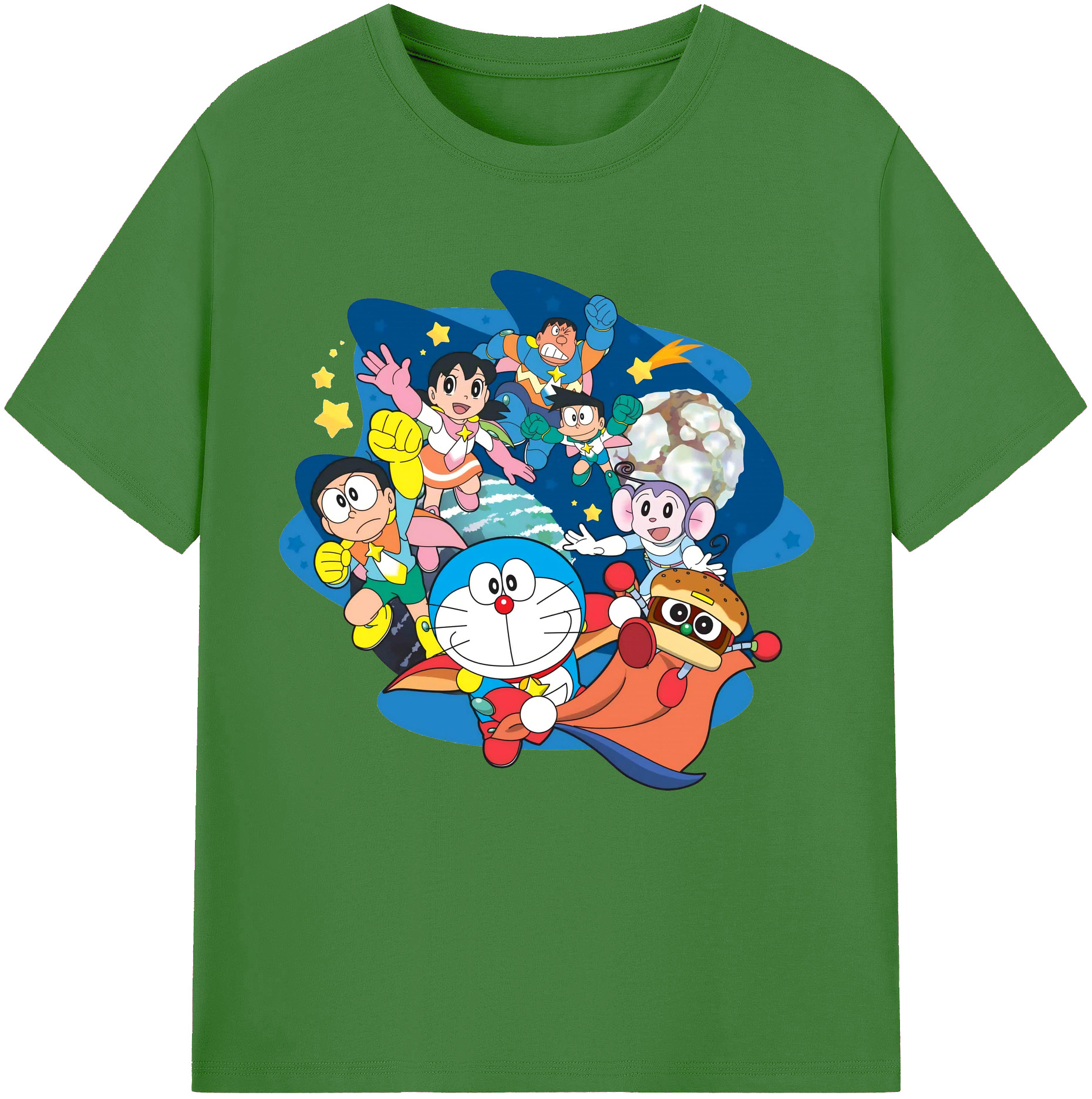 （画像用） ドラえもん Doraemon レディースカジュアルプリントTシャツ（綿100％）